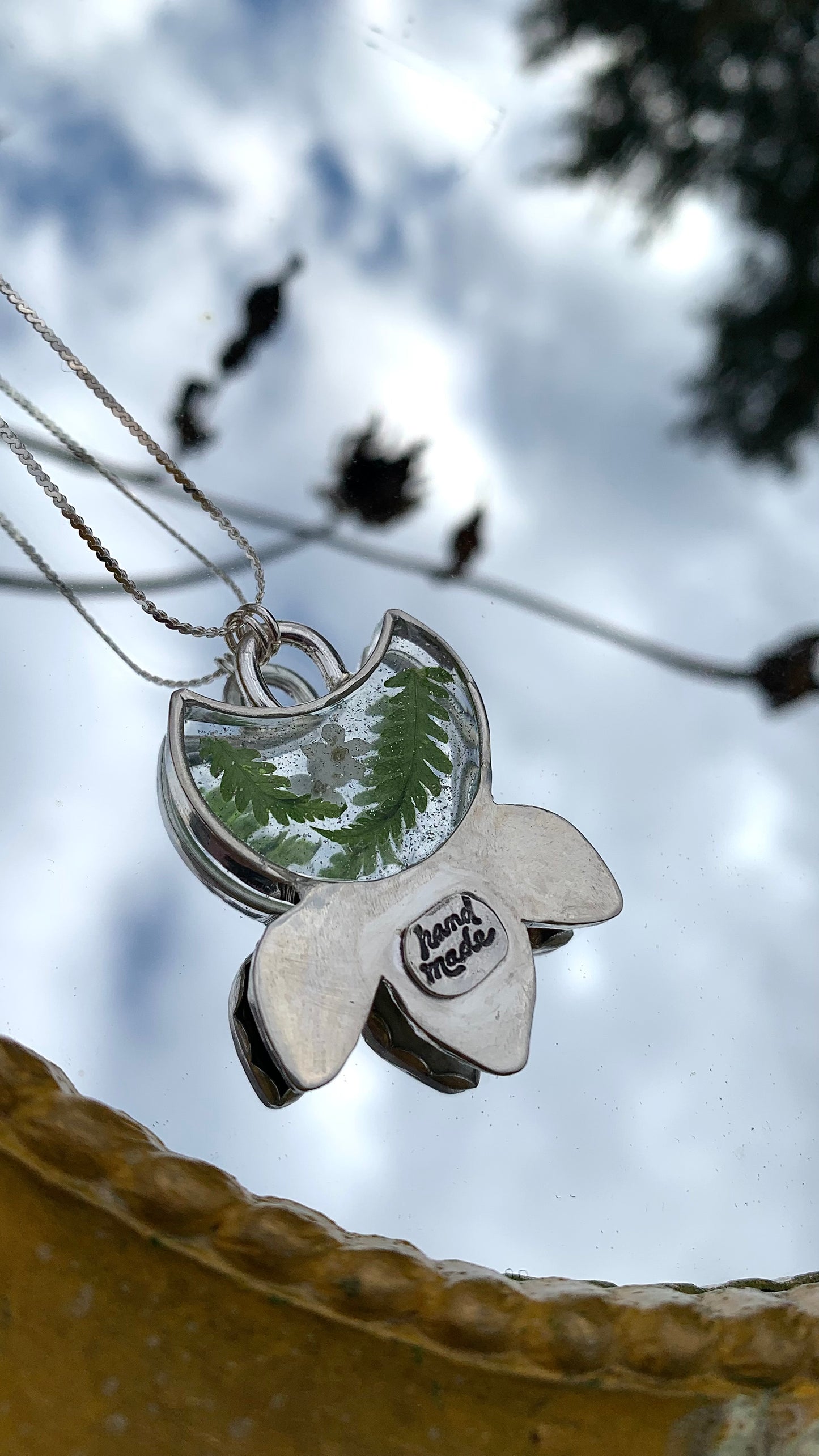 Foraged Fern Moon Necklace
