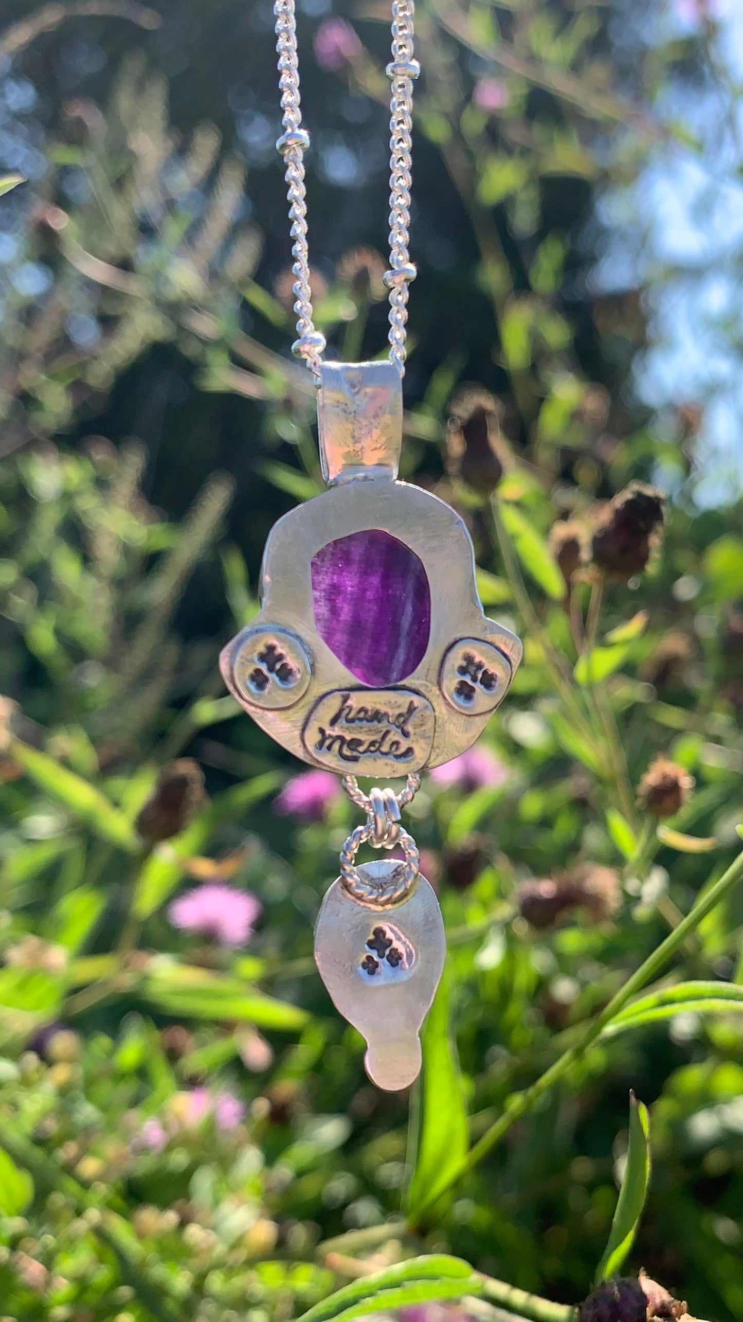 Rainbow Fluorite & Iolite Necklace