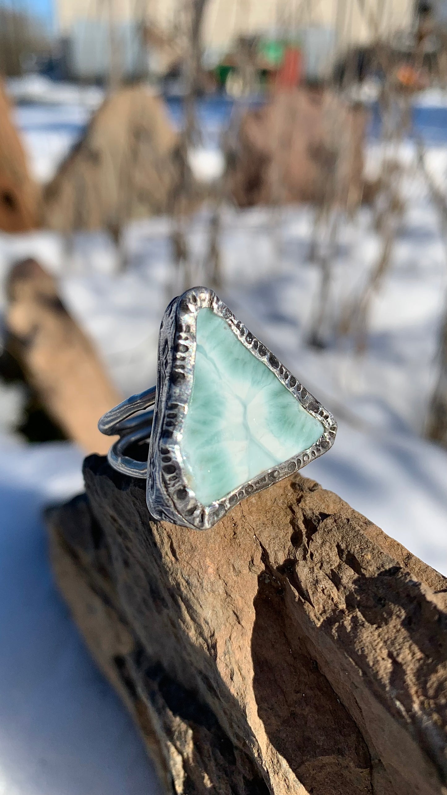 Larimar Statement Ring