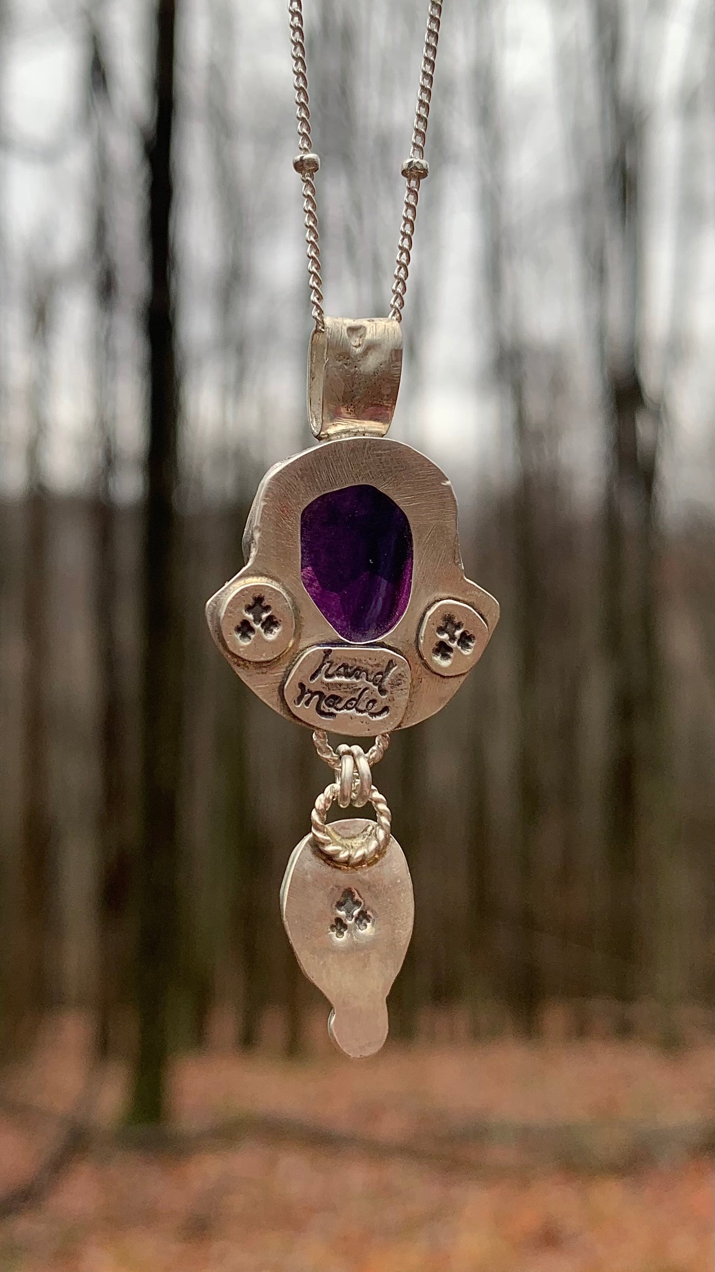 Rainbow Fluorite & Iolite Necklace