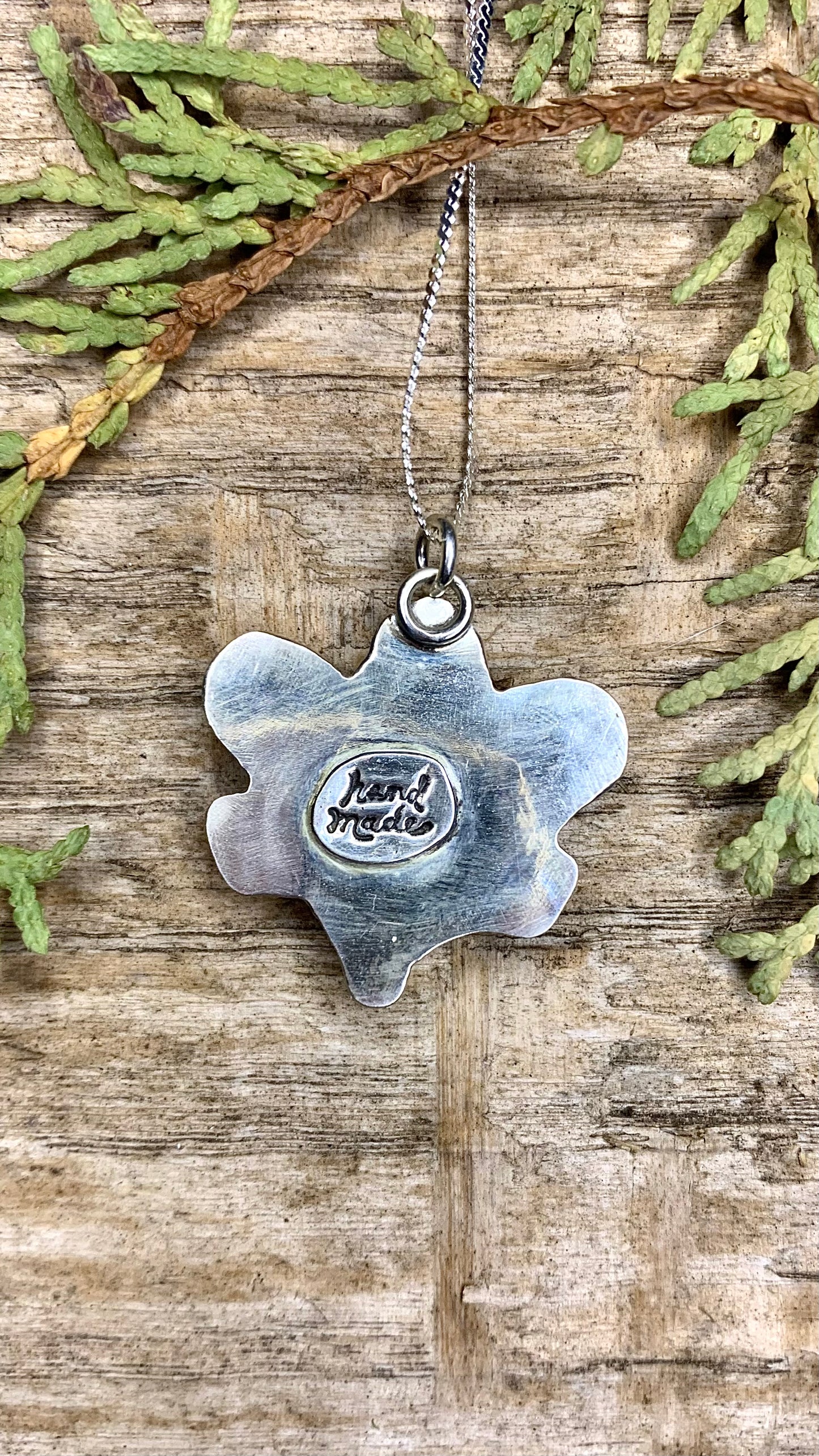 Forget-Me-Not & Smoky Quartz Necklace