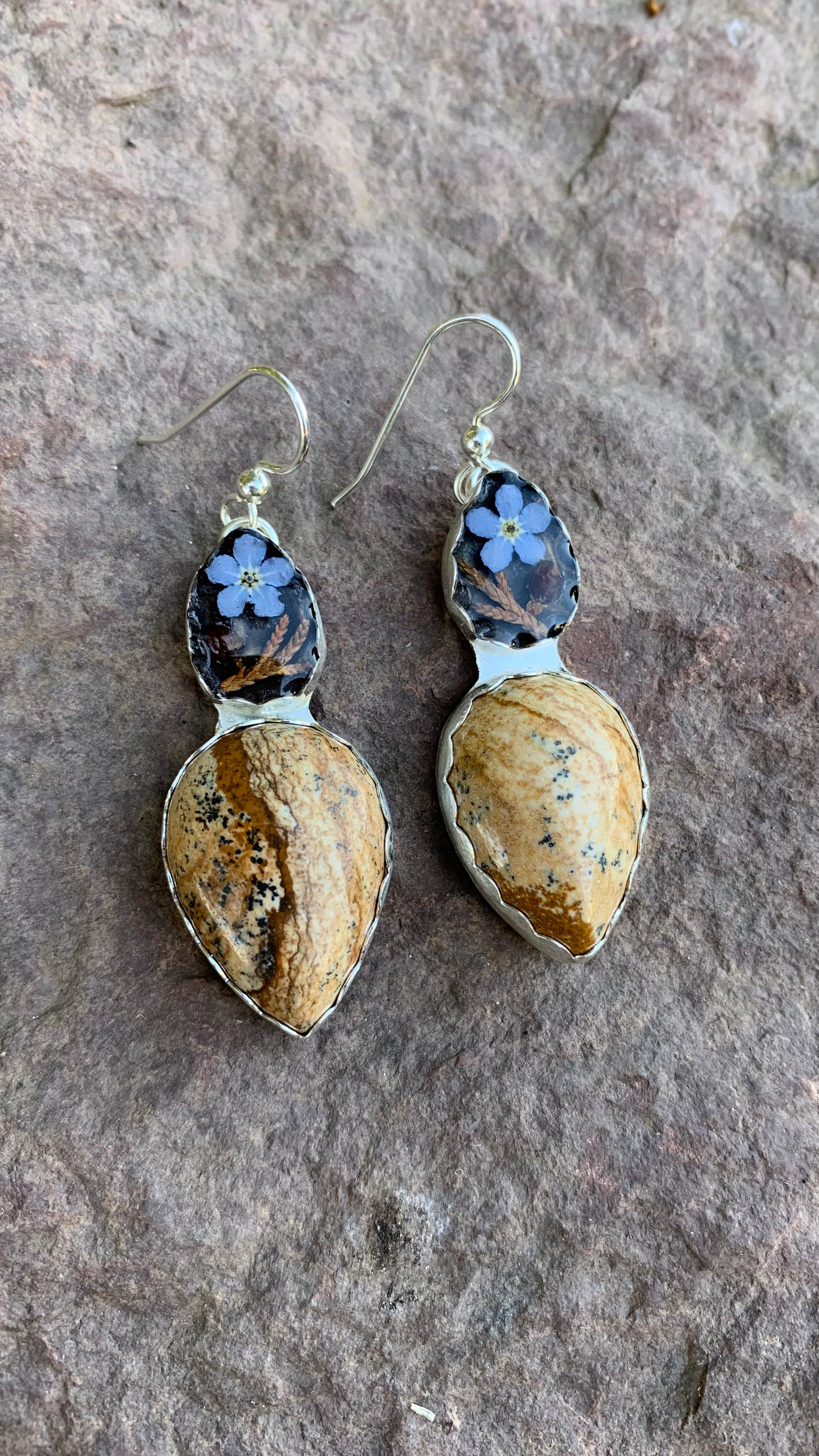 Picture Jasper Earrings