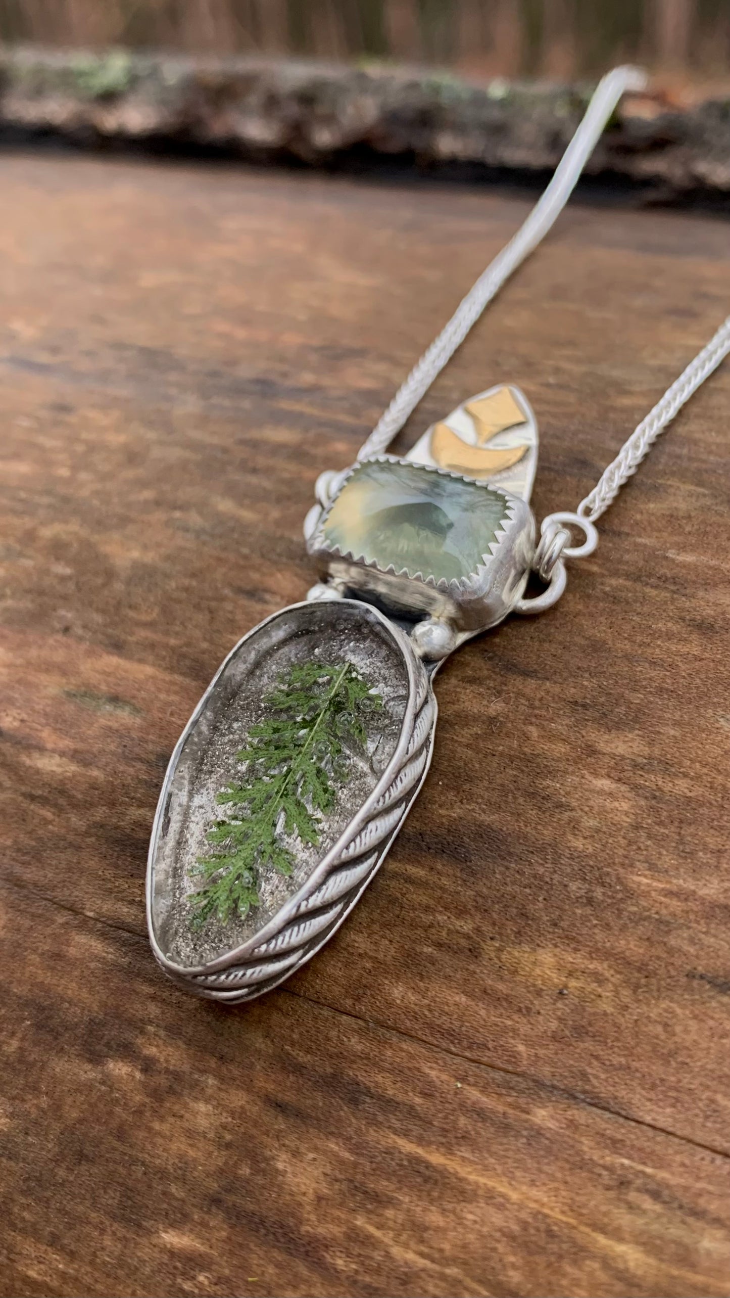 Lush Prehnite & Yarrow Necklace