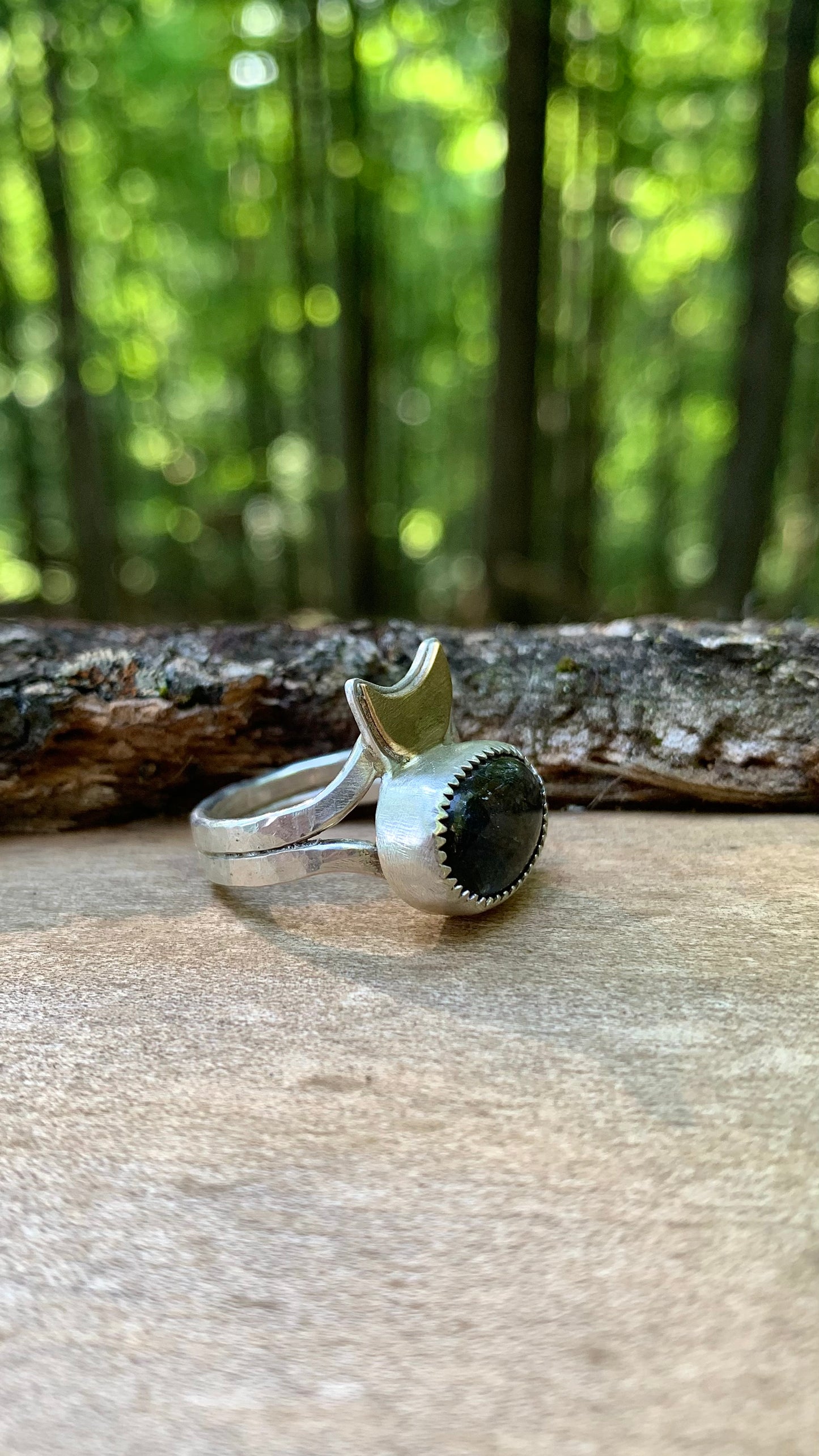 Labradorite & Moon Ring