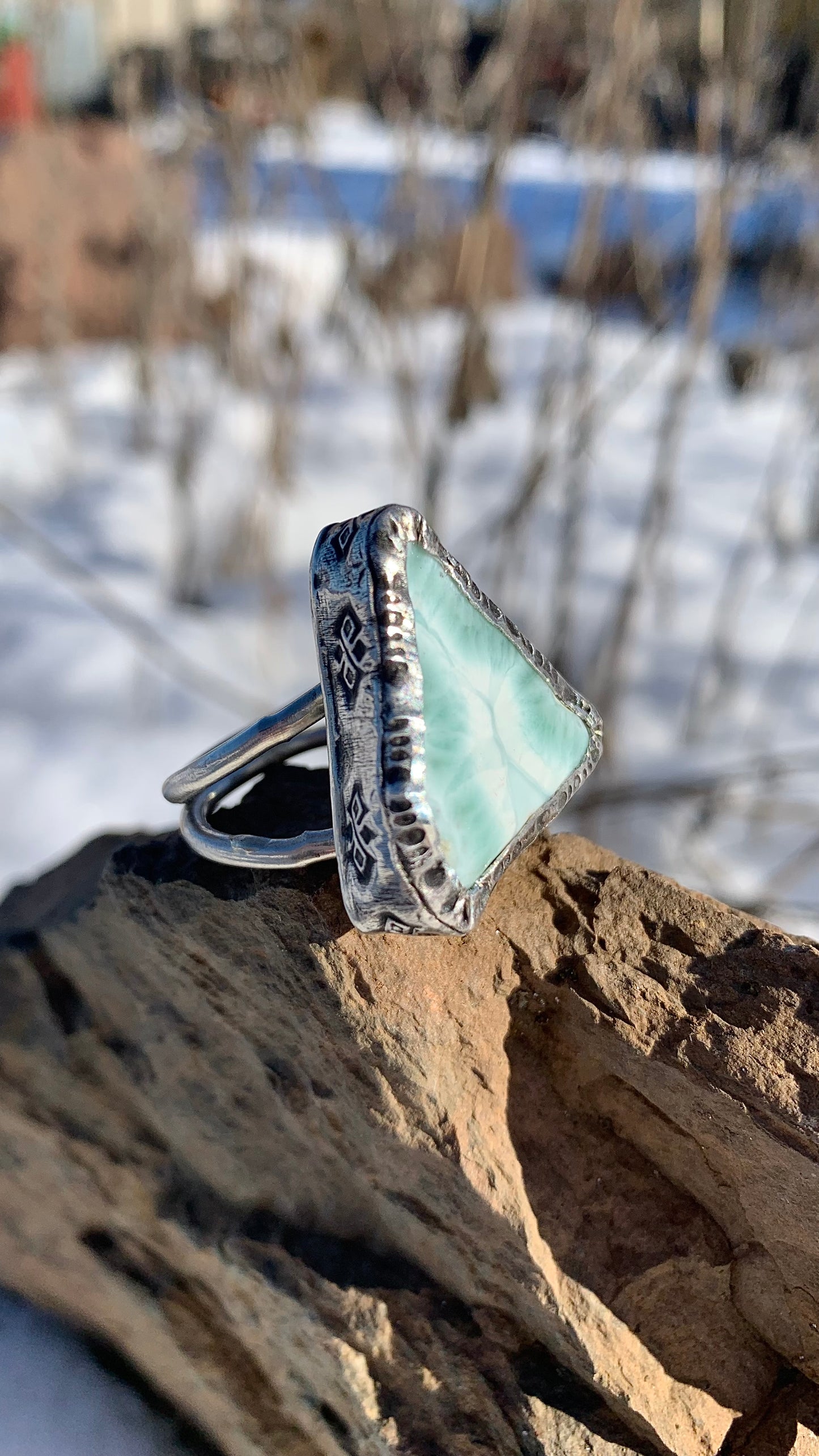 Larimar Statement Ring