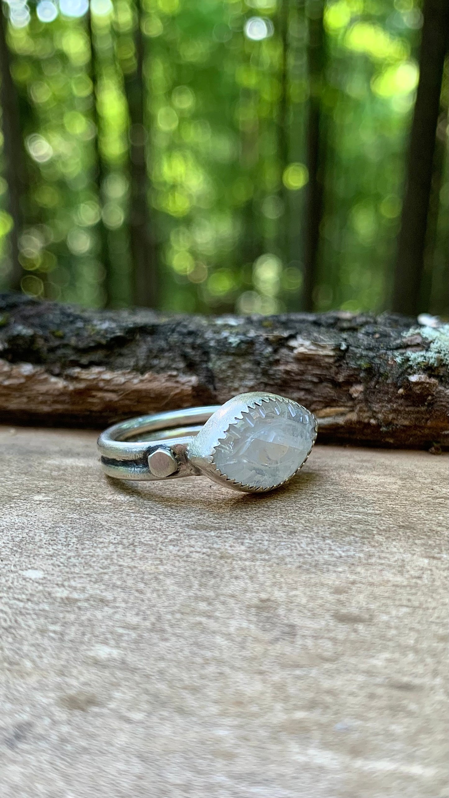 Evil Eye Moonstone Ring