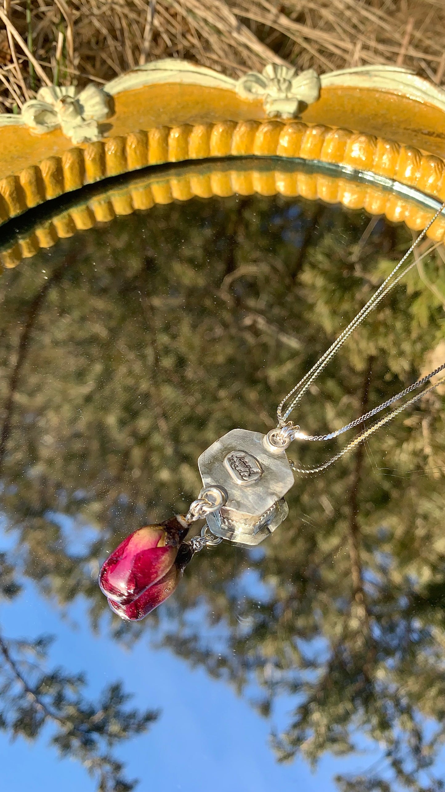 Rose Bud Drop Necklace