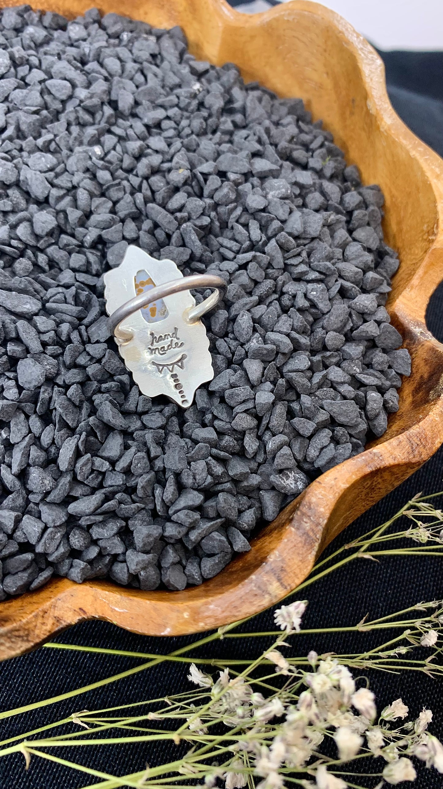 Polka Dot Agate Ring