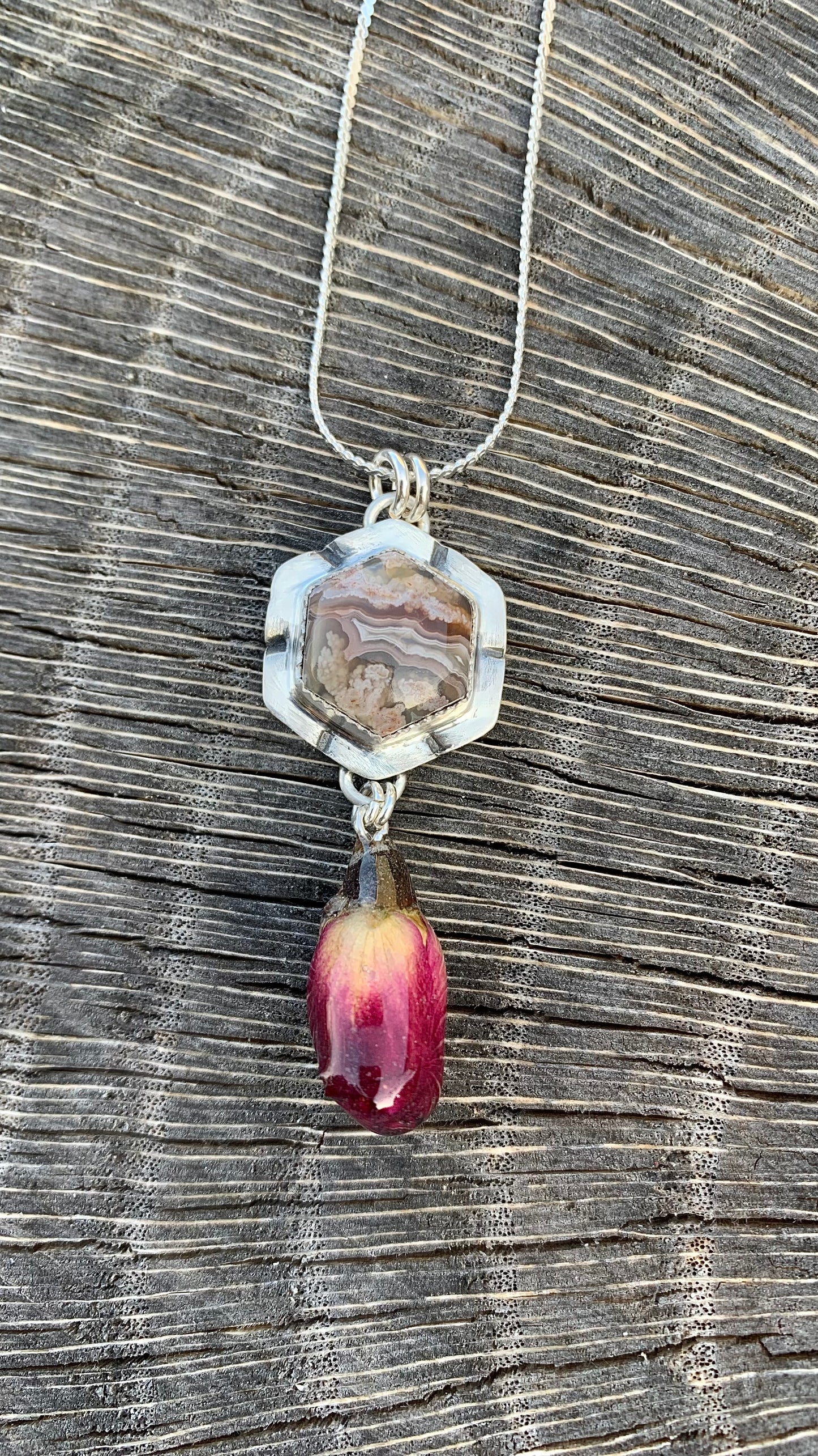 Rose Bud Drop Necklace