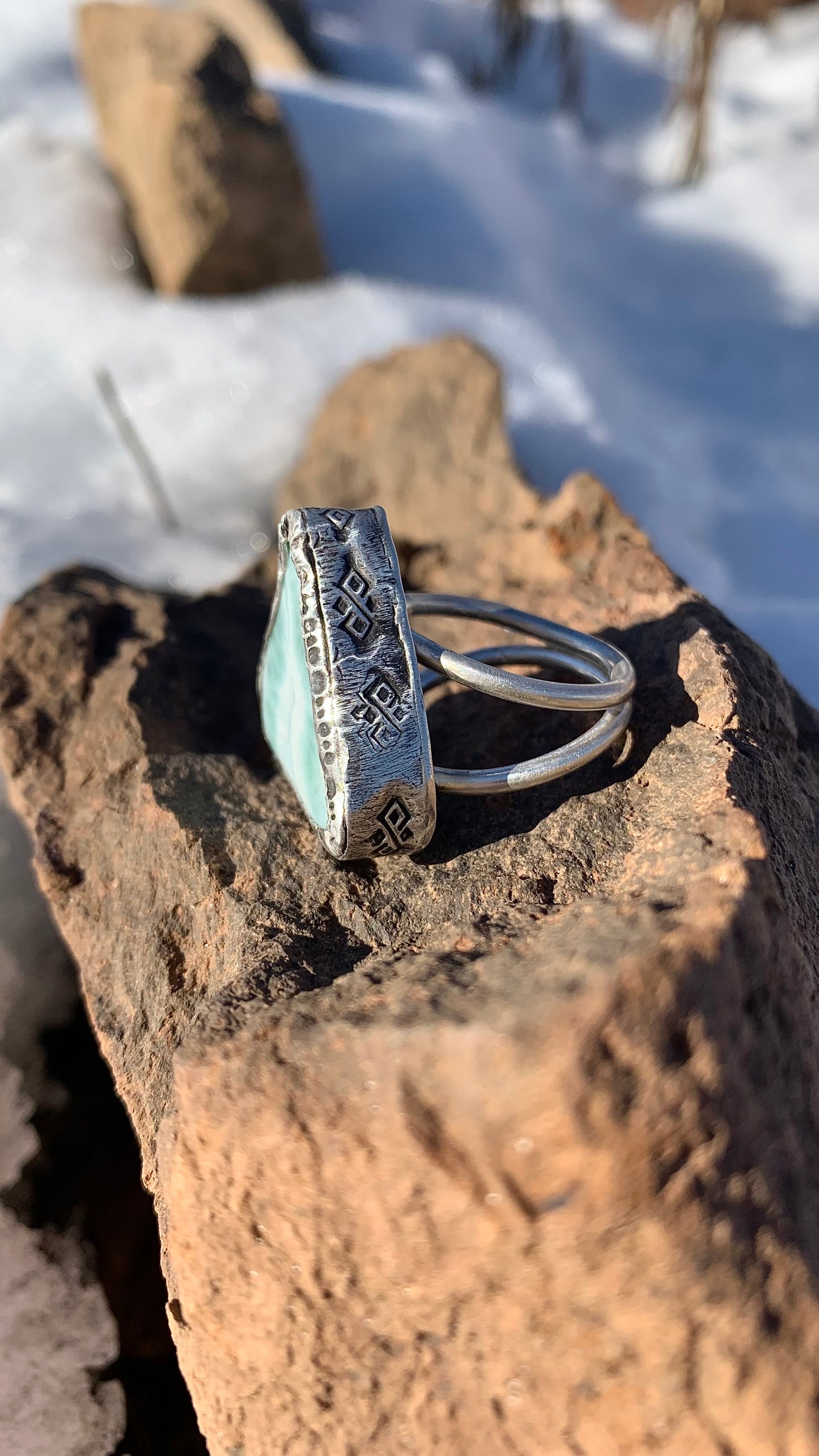 Larimar Statement Ring