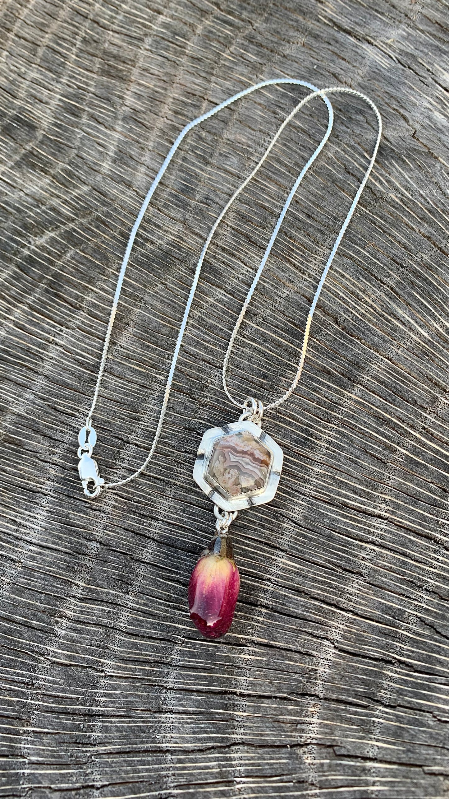 Rose Bud Drop Necklace