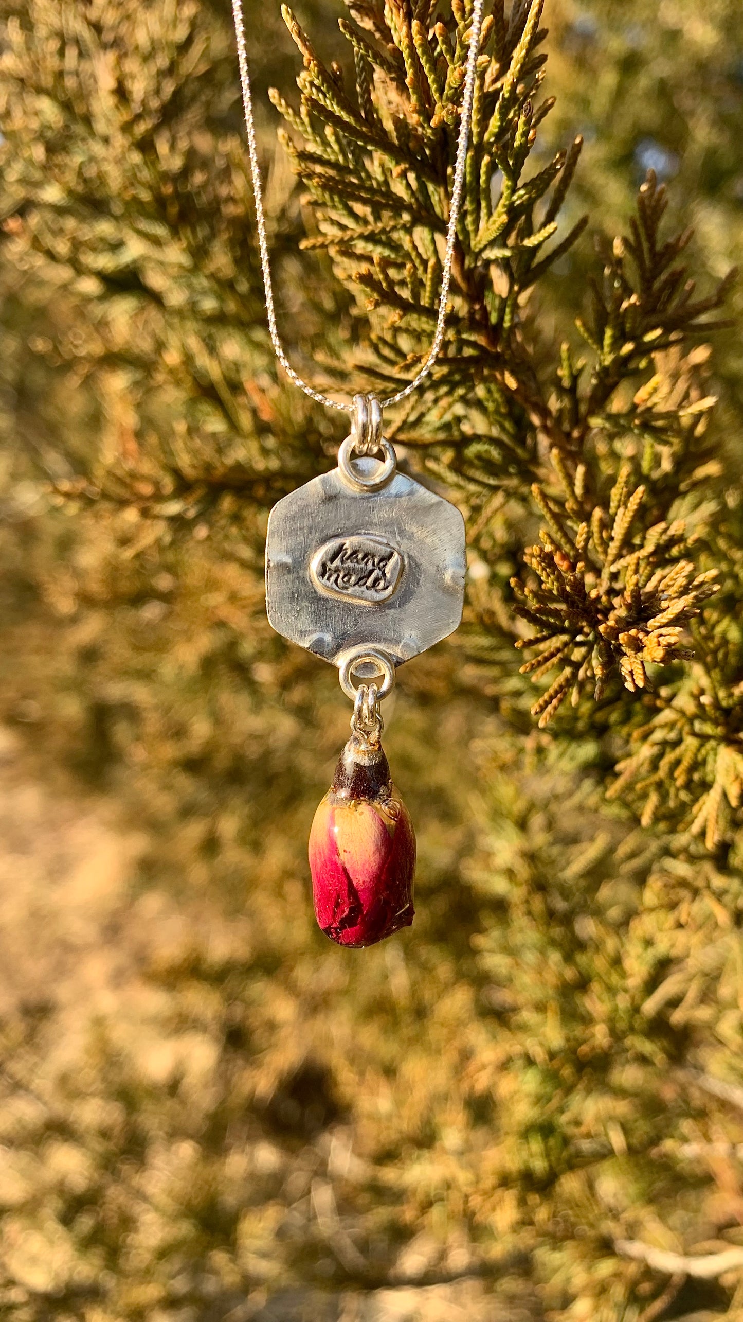 Rose Bud Drop Necklace