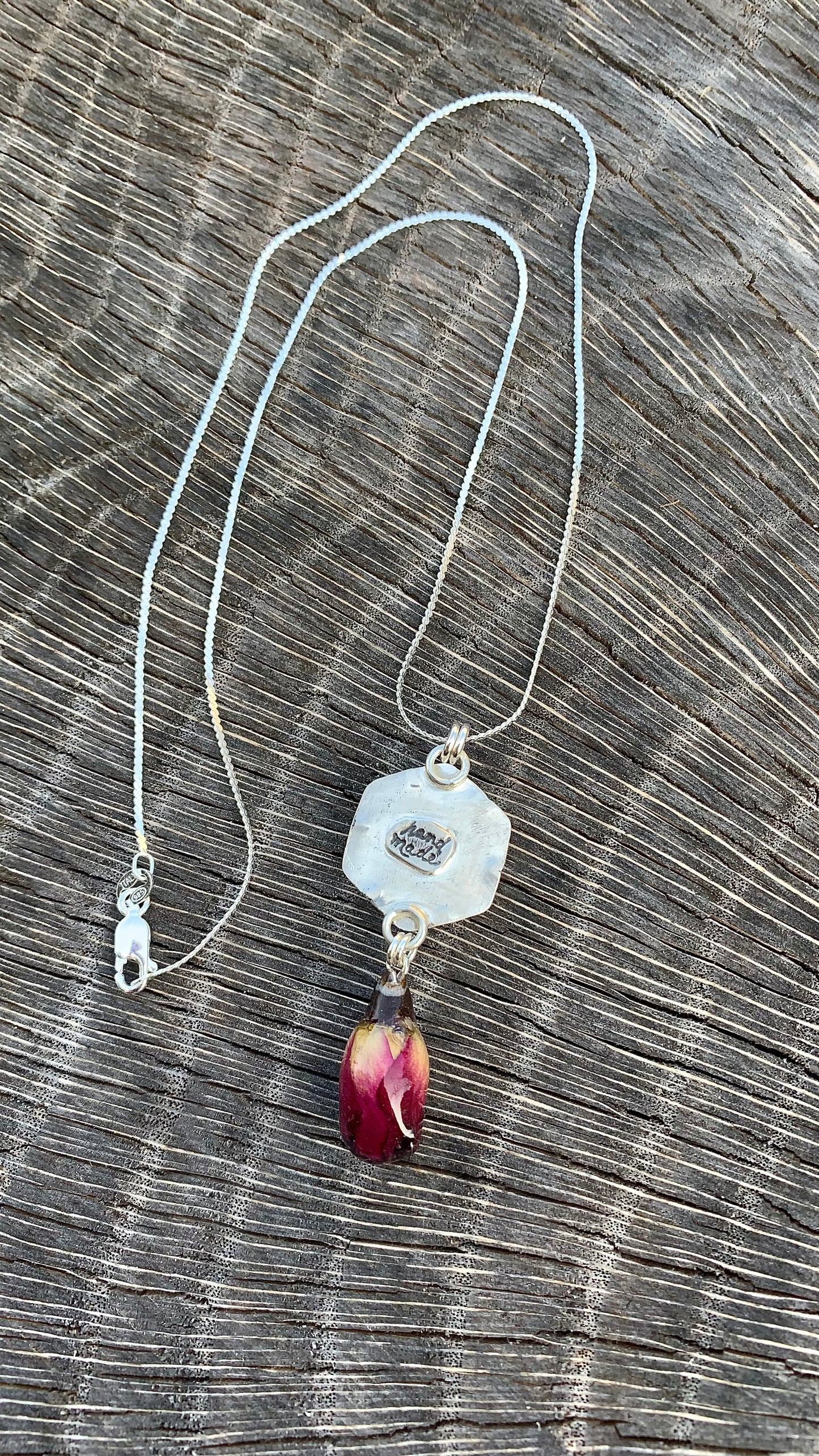 Rose Bud Drop Necklace