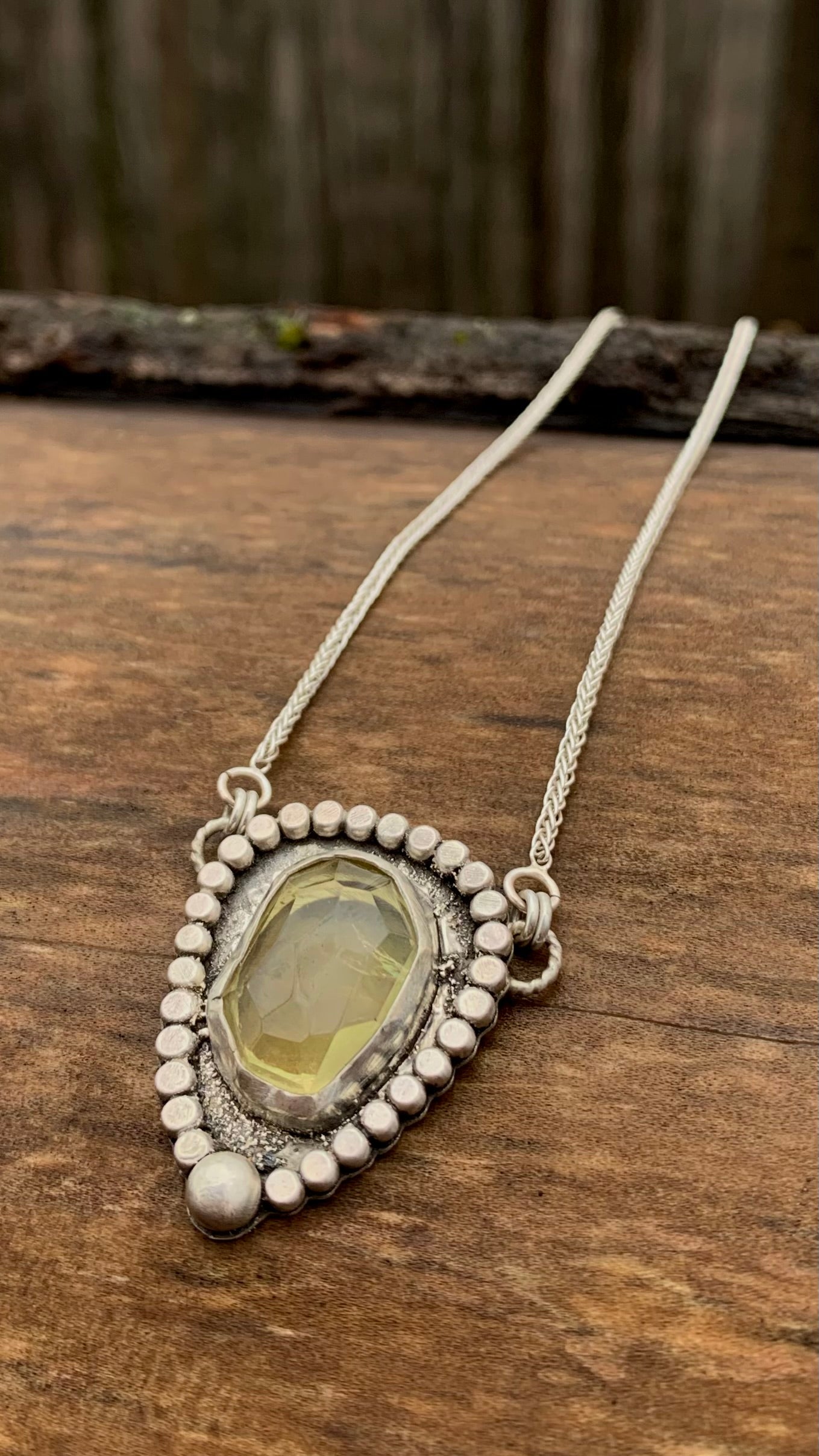 Lemon Quartz Statement Necklace