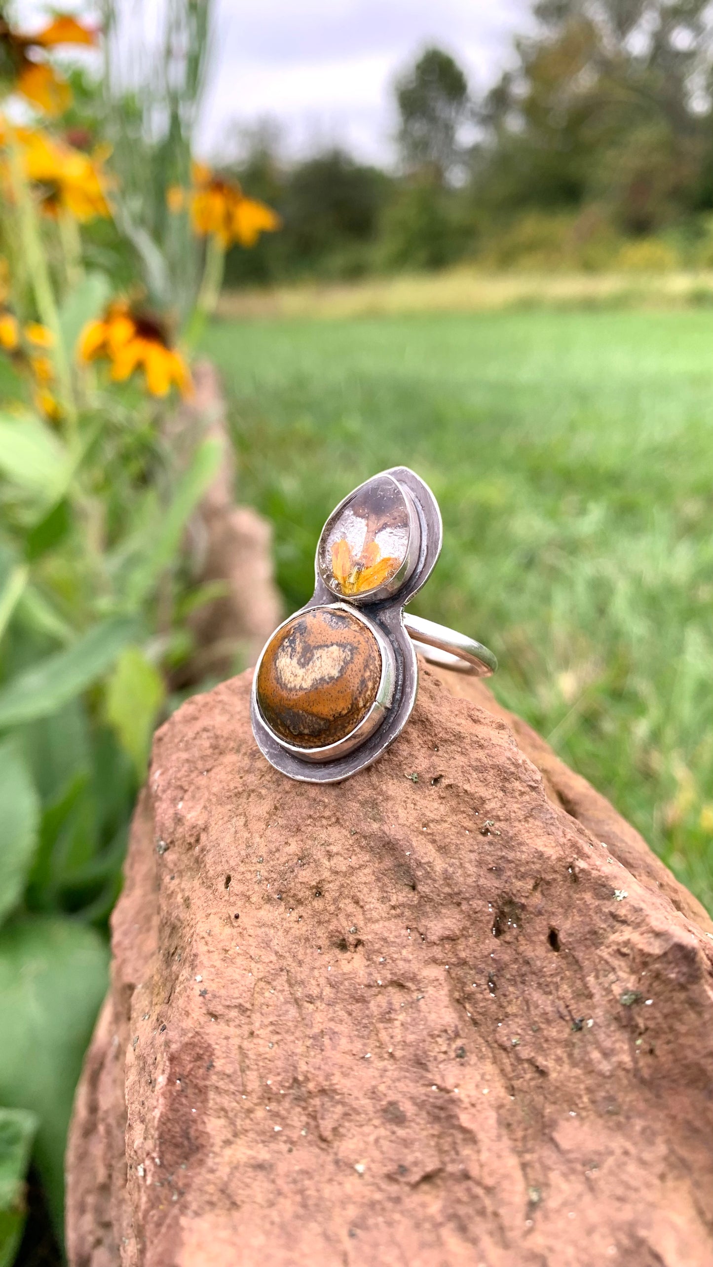 Picture Jasper Statement Ring