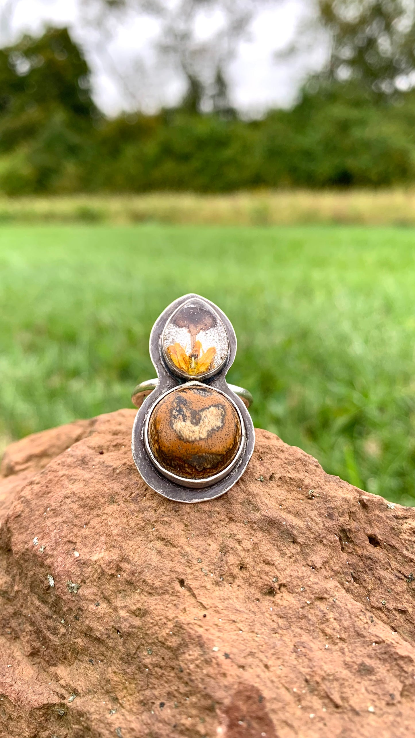 Picture Jasper Statement Ring