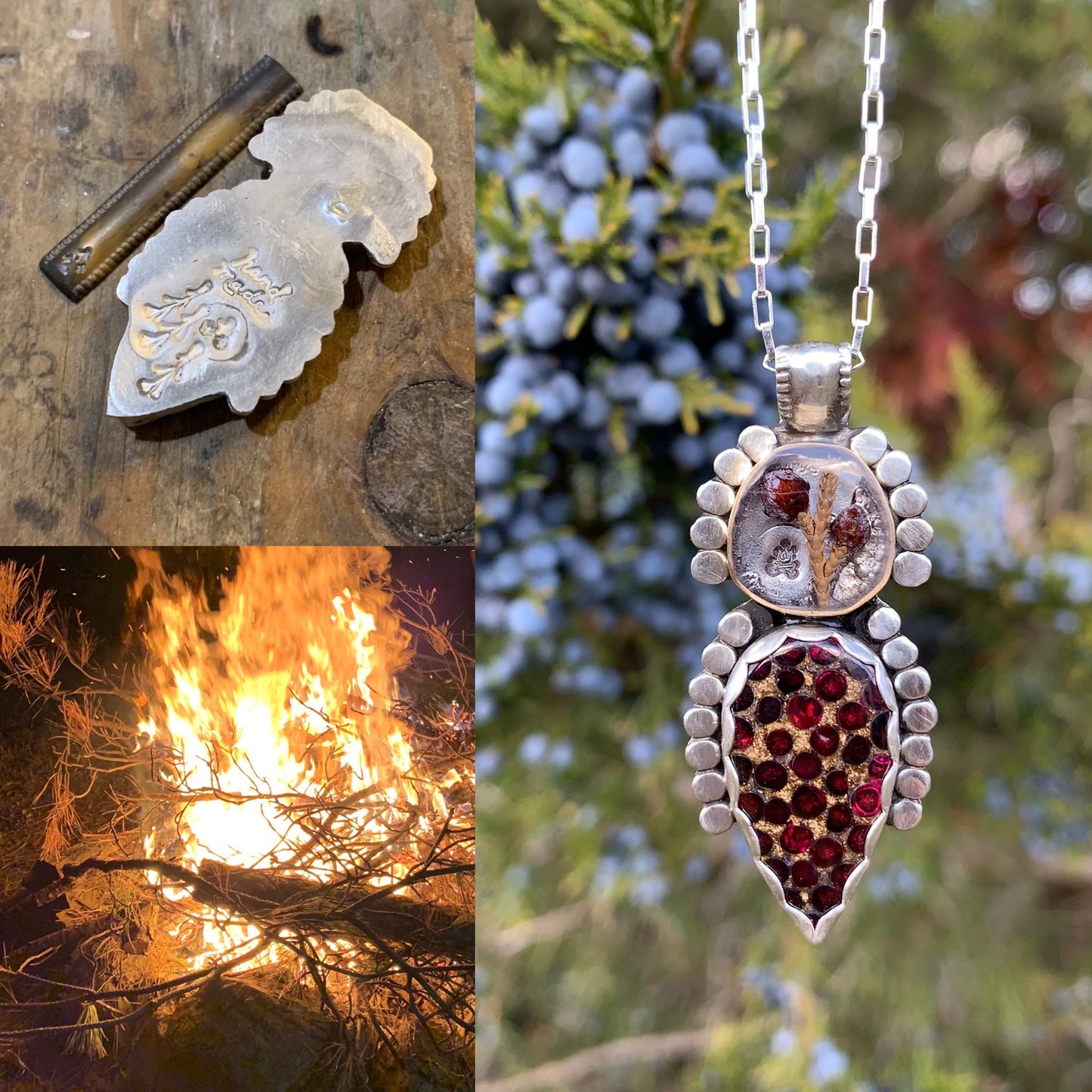 Firey Garent & Juniper Necklace